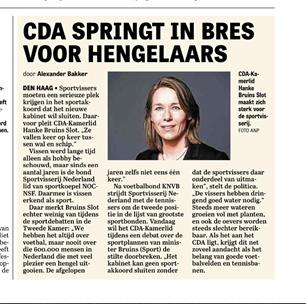 CDA maakt zich sterk voor sportvisserij in sportakkoord