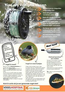 HSV Almere - samenwerking voor vogelveiligheid: flyer + cheque