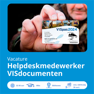 Vacature helpdeskmedewerker VISdocumenten