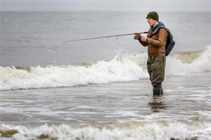 Zeevissen: streetfishing op het strand